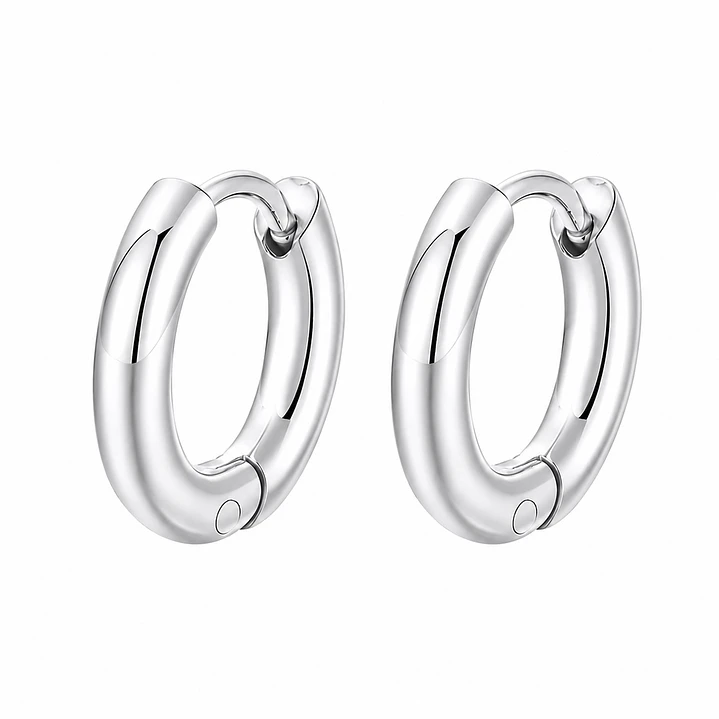Aros Argolla Acero Inoxidable 10mm Unisex 1