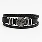 Pulsera Cuero Hombre Árbol de la Vida Acero Inoxidable  - Miniatura 1