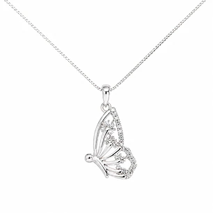 Collar Mariposa Circón Plata 925 