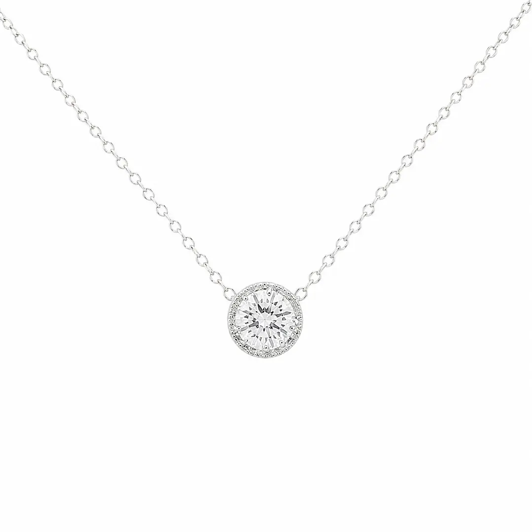 Collar Punto de Luz Circón Plata Ley 925 1