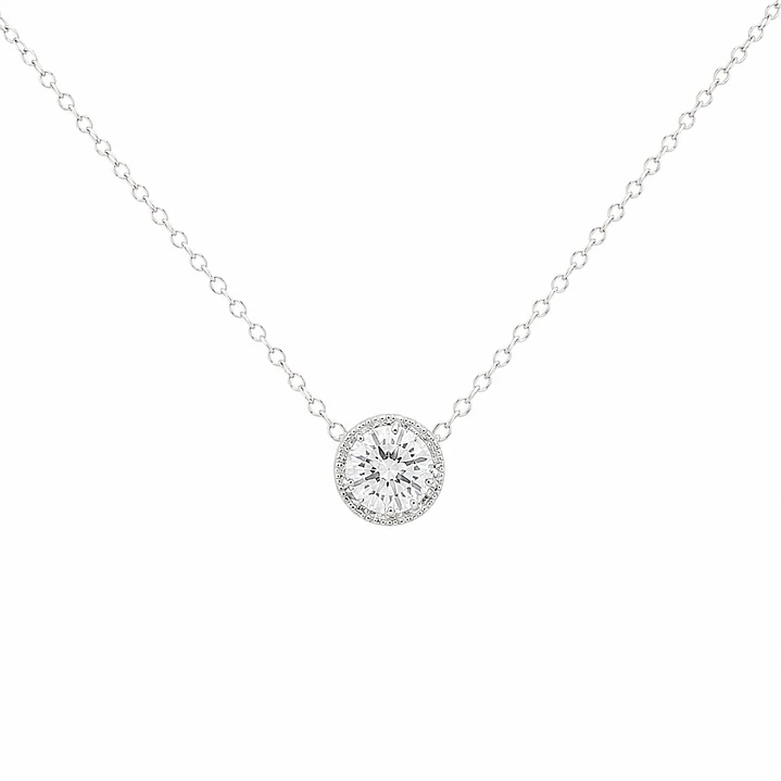 Collar Punto de Luz Circón Plata Ley 925 1