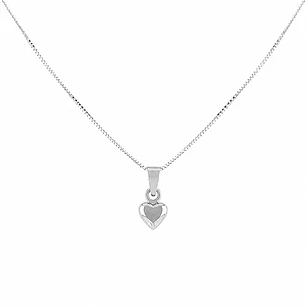 Collar Corazón Minimalista Plata Ley 925