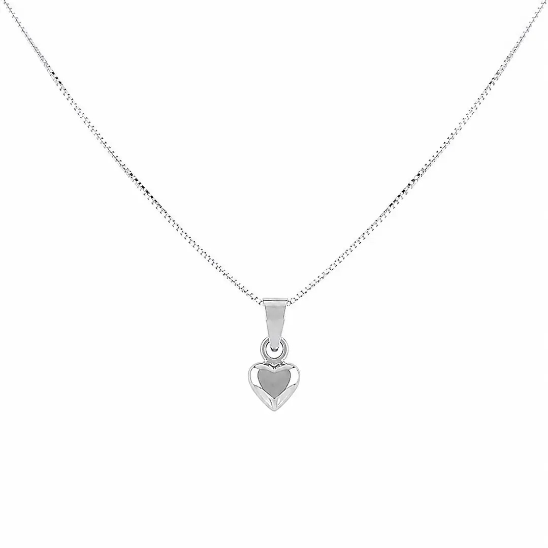Collar Corazón Minimalista Plata Ley 925 1