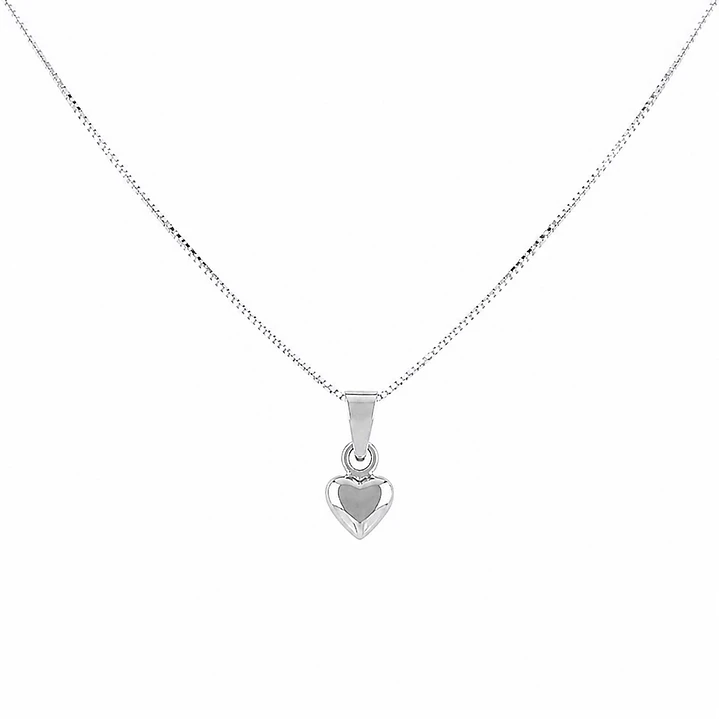 Collar Corazón Minimalista Plata Ley 925 1