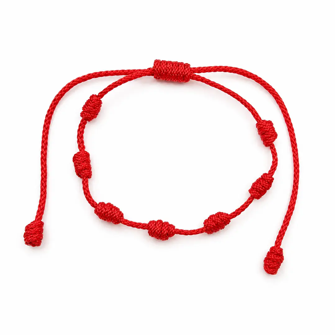 Pulsera Hilo Rojo 7 Nudos Protección Energía Positiva  1