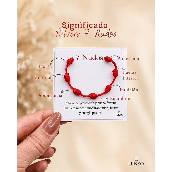 Pulsera Hilo Rojo 7 Nudos Protección Energía Positiva  3