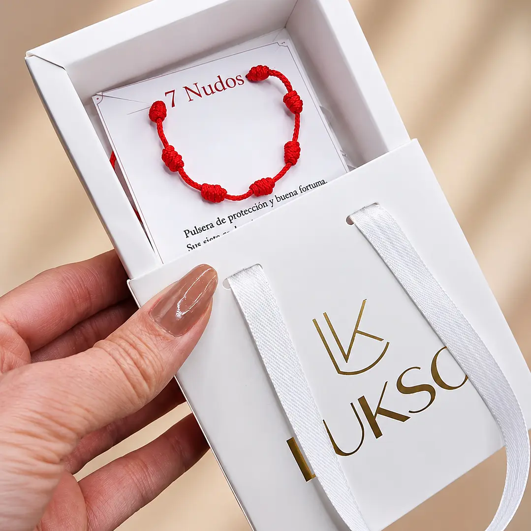 Pulsera Hilo Rojo 7 Nudos Protección Energía Positiva  2