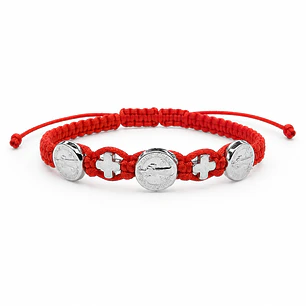 Pulsera Hilo Rojo San Benito Cruz Protección