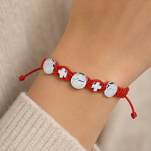 Pulsera Hilo Rojo San Benito Cruz Protección