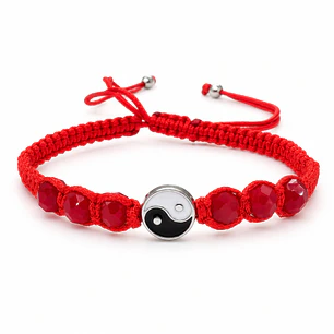 Pulsera Hilo Rojo Yin Yang 