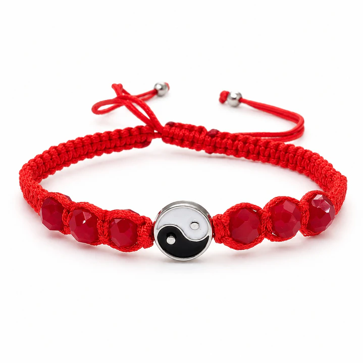 Pulsera Hilo Rojo Yin Yang  1