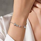 Pulsera de Gato y Huellita en Plata Ley 925 - Miniatura 2