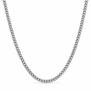 Cadena Cubana 3mm Acero Inoxidable 70cm