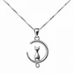 Collar Gato con Luna Plata Ley 925 - Miniatura 1