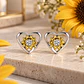 Aros Girasol Corazón Plata 925 - Miniatura 3