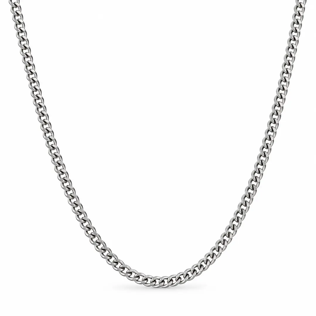Cadena Cubana 3mm Acero Inoxidable 60cm 1
