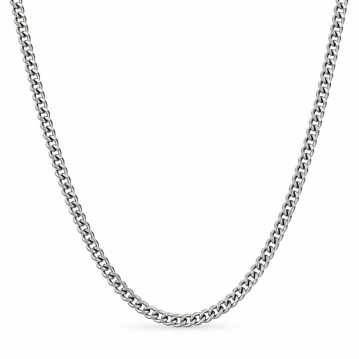 Cadena Cubana 3mm Acero Inoxidable 60cm 1