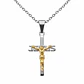 Collar Crucifijo Jesús en Acero Inoxidable - Miniatura 1