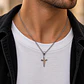 Collar Crucifijo Jesús en Acero Inoxidable - Miniatura 2