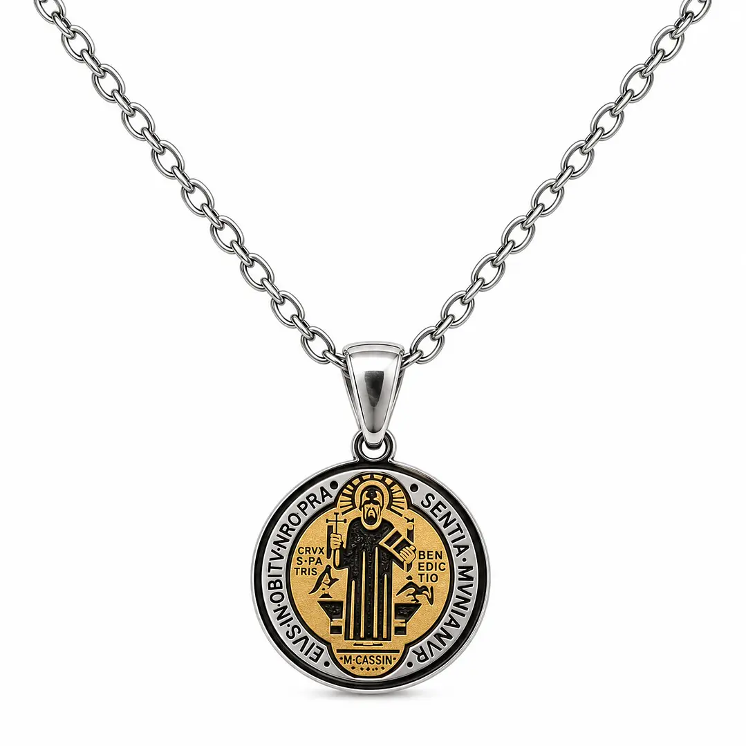 Collar San Benito en Acero Inoxidable 1