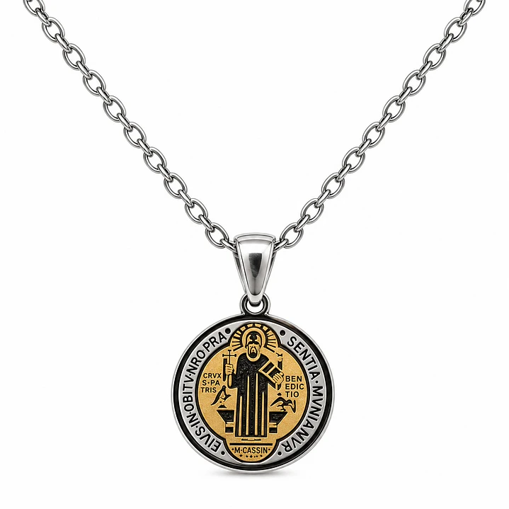Collar San Benito en Acero Inoxidable 1
