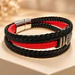 Pulsera Cuero Árbol de la Vida Roja Acero Inoxidable - Miniatura 4