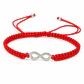 Pulsera Hilo Rojo Infinito Acero Inoxidable - Miniatura 1