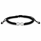 Pulsera Hilo Negro Infinito Acero Inoxidable - Miniatura 1