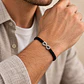 Pulsera Hilo Negro Infinito Acero Inoxidable - Miniatura 2