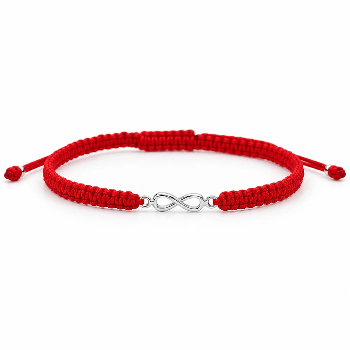 Pulsera Hilo Rojo Infinito Plata 925 1
