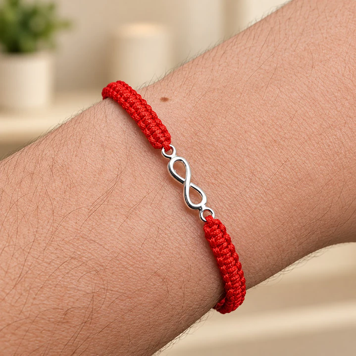 Pulsera Hilo Rojo Infinito Plata 925 3