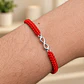 Pulsera Hilo Rojo Infinito Plata 925 - Miniatura 3