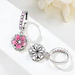 Aros Colgante Flor de Cerezo Sakura Plata Ley 925   - Miniatura 3