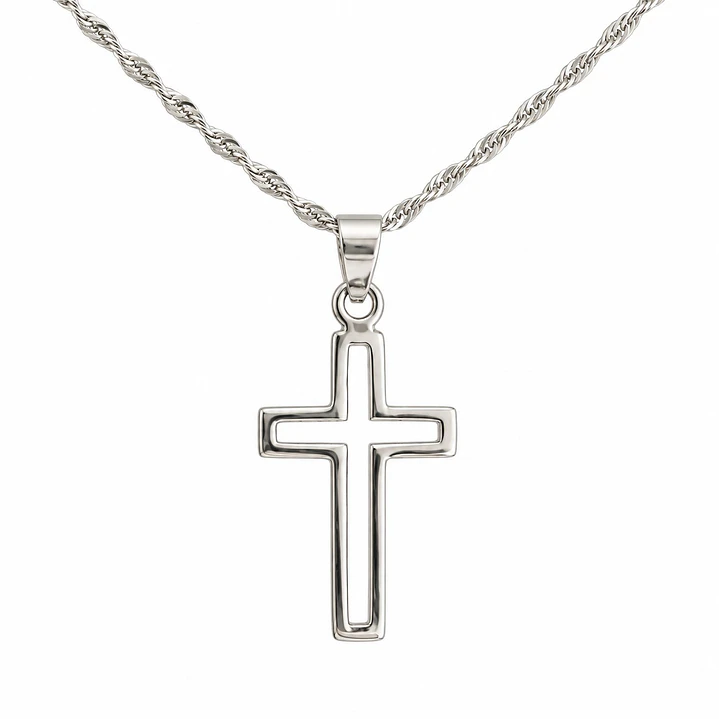 Collar Cruz Plata 925 Unisex 1