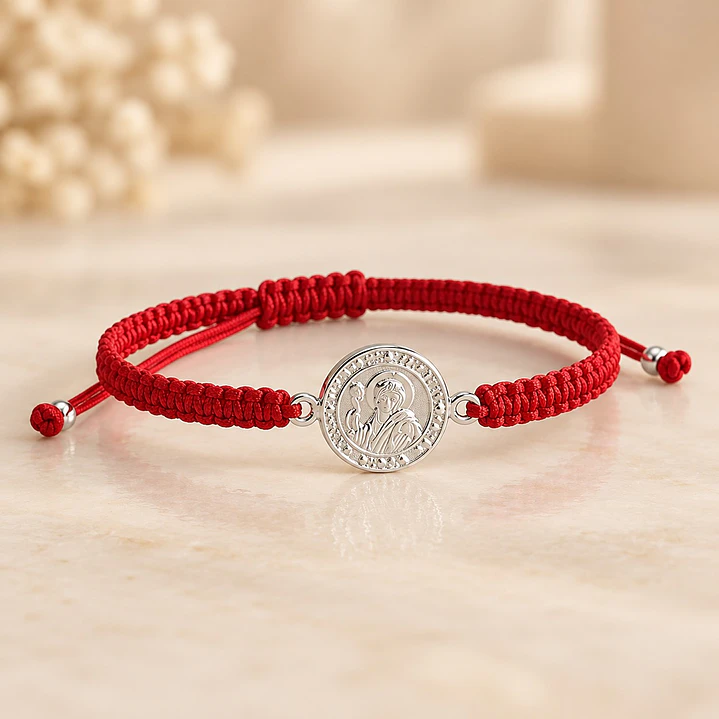 Pulsera Hilo Rojo Infantil para Niño Plata 925 3