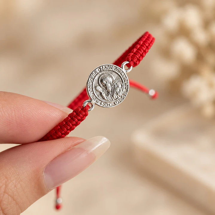 Pulsera Hilo Rojo Infantil para Niño Plata 925 4