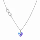 Collar Infinito Corazón Cristal Plata 925  - Miniatura 8