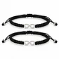 Pack 2 Pulsera Hilo Negro Infinito Pareja Acero Inoxidable - Miniatura 1