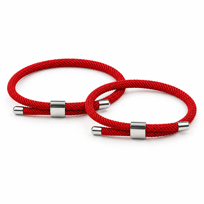 Pack 2 Pulsera Hilo Rojo Acero Inoxidable 1