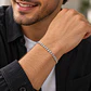 Pulsera Hombre en Plata 925 3mm Estilo Grumet  - Miniatura 2
