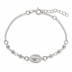Pulsera Virgen María Plata 925