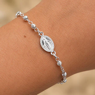 Pulsera Virgen María Plata 925
