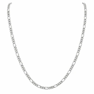 Cadena Estilo Cartier 3mm 50cm Plata 925 Unisex