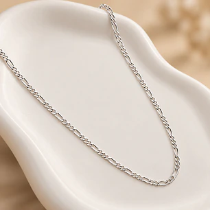 Cadena Estilo Cartier 3mm 50cm Plata 925 Unisex