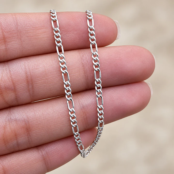 Cadena Estilo Cartier 3mm 50cm Plata 925 Unisex 4