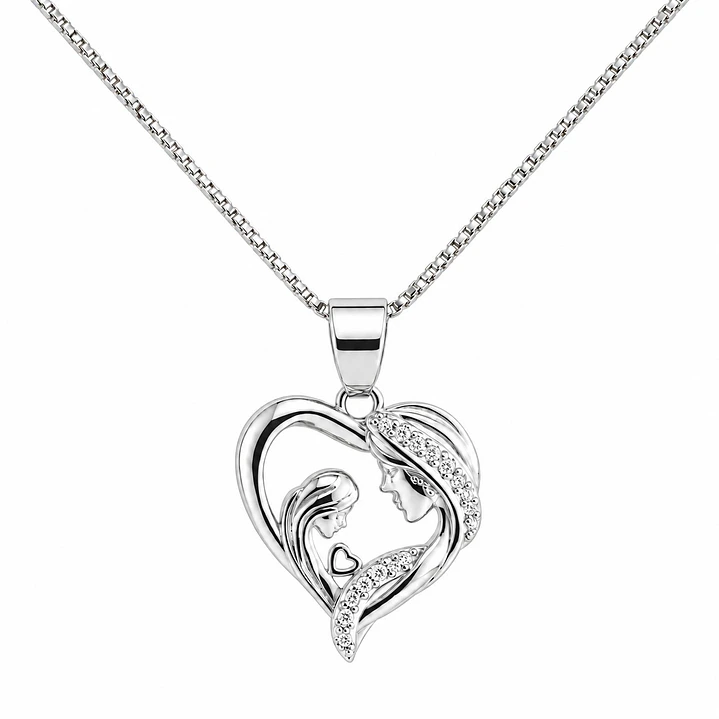 Collar Mamá e Hija Plata 925 con Tarjeta Emotiva | Regalo para Hija | Edición Limitada 3
