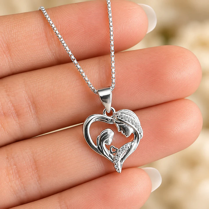 Collar Mamá e Hija Plata 925 con Tarjeta Emotiva | Regalo para Hija | Edición Limitada 4