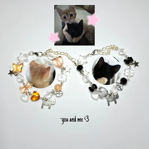Pulseras "Orange & Black Cat"