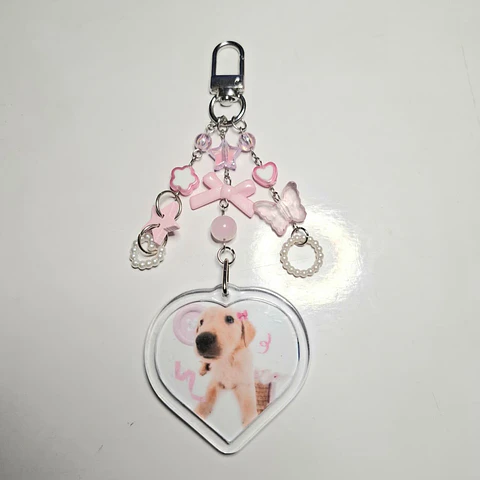 Llavero Labrador Rosa