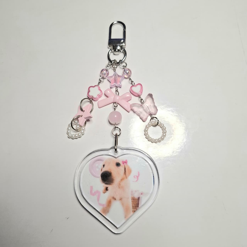 Llavero Labrador Rosa